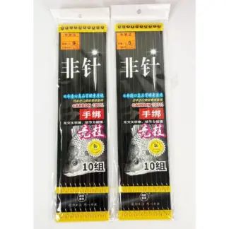 綁好釣組（O圈系列-雙鉤）白袖-無倒鉤仕掛